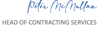 Peter McMullan HEAD OF CONTRACTING SERVICES