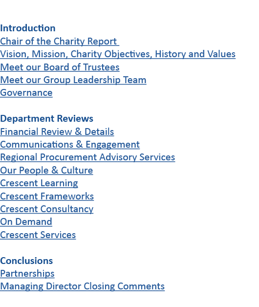 Introduction Chair of the Charity Report Vision, Mission, Charity Objectives, History and Values Meet our Board of Tr...