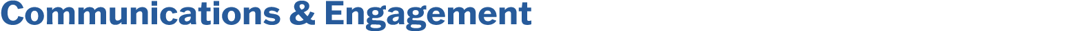 Communications & Engagement