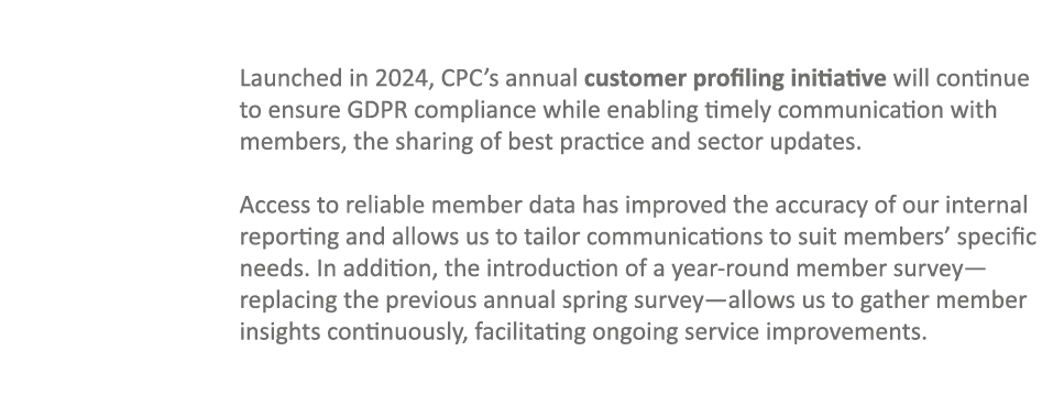 Launched in 2024, CPC’s annual customer profiling initiative will continue to ensure GDPR compliance while enabling t...