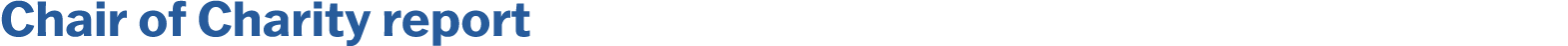 Chair of Charity report