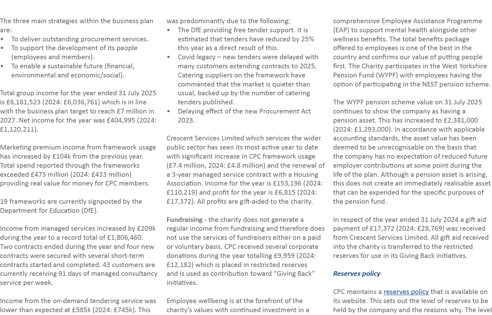 The three main strategies within the business plan are: • To deliver outstanding procurement services. • To support t...