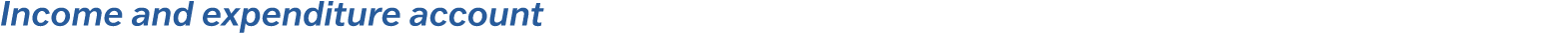 Income and expenditure account