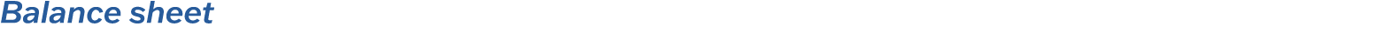 Balance sheet