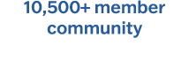 10,500+ member community
