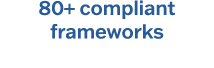 80+ compliant frameworks 