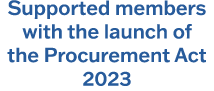 Supported members with the launch of the Procurement Act 2023